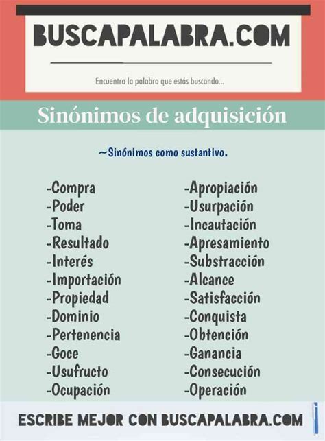 adquirir sinónimo|adquisición sinónimos.